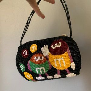 Vintage beaded M&Ms bag